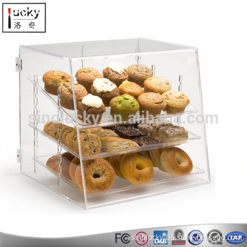 Opening Big Space 3 Layers Acrylic Bread Case